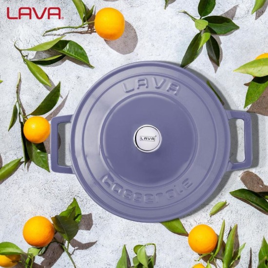 Cratita fonta, 22cm/3,4L, "Folk", Mov - LAVA