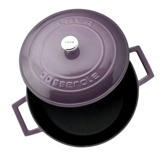 Cratita fonta, 24cm/4,5L, "Folk", Mov - LAVA