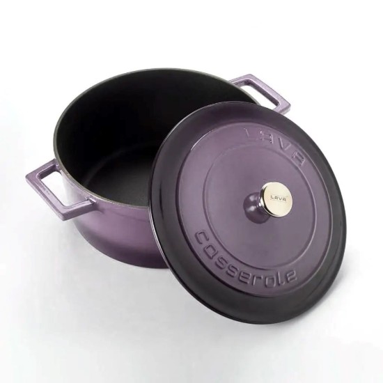 Cratita fonta, 24cm/4,5L, "Folk", Mov - LAVA