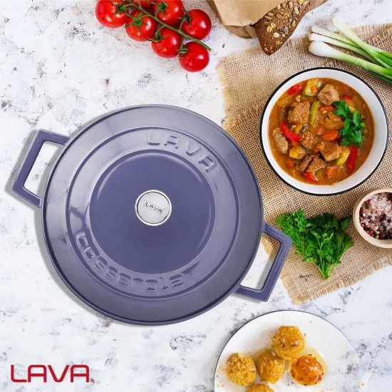 Cratita fonta, 24cm/4,5L, "Folk", Mov - LAVA