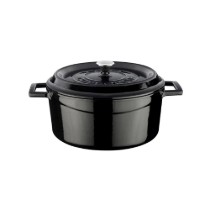 Cratita fonta, 24cm/4,5L, "Trendy", Negru - LAVA
