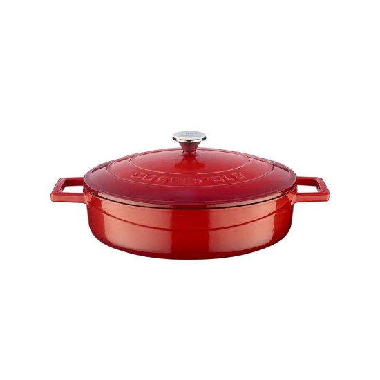 Cratita fonta, 24cm/2,47L, "Folk", Rosu - LAVA