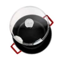 Cratita fonta, 28cm/6,7L, "Glaze", Rosu  - LAVA