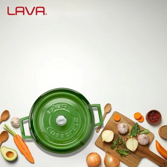 Cratita fonta, 24cm/4,5L "Trendy", Verde - LAVA