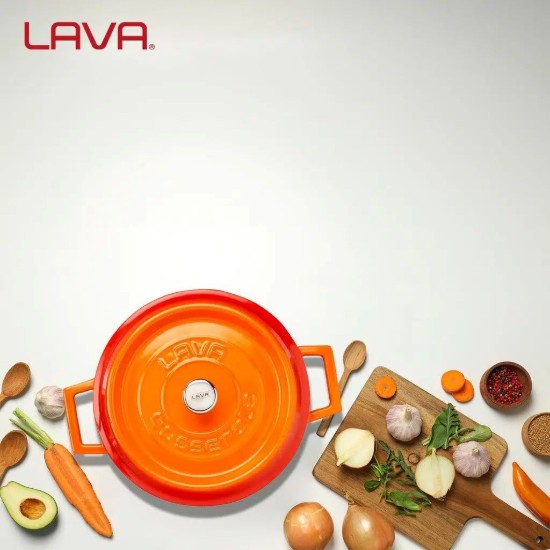 Cratita fonta, 24cm/4,5L, "Trendy", Portocaliu - LAVA