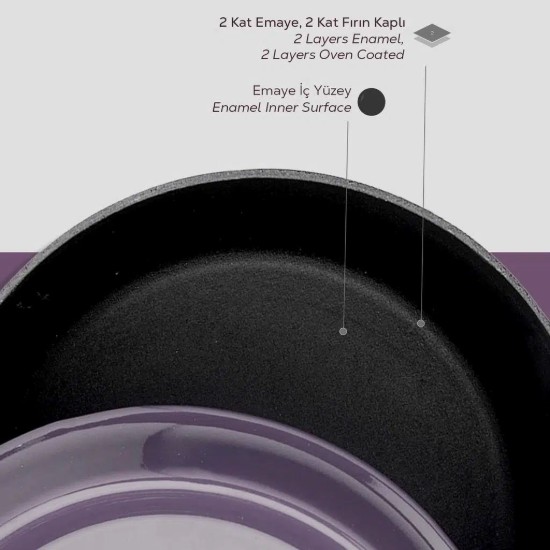 Cratita fonta, 24cm/4,5L, "Trendy", Mov - LAVA