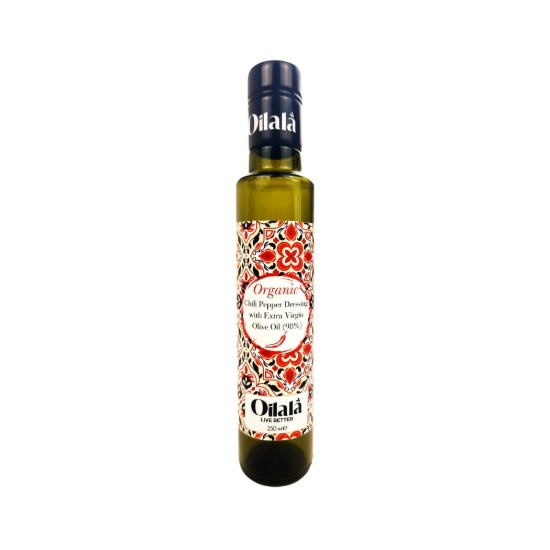 Ulei de măsline extravirgin organic cu aromă de chili, 250 ml ℮, Oilalá