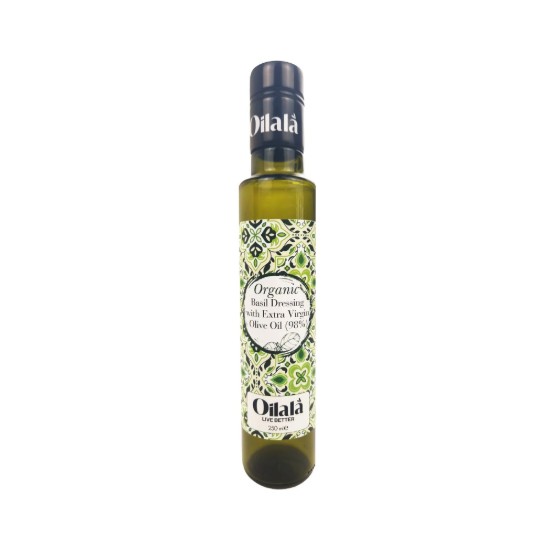 Ulei de măsline extravirgin organic cu aromă de busuioc, 250 ml ℮, Oilalá
