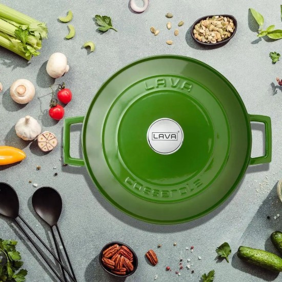 Cratita fonta, 28cm/6,7L, "Folk", Verde - LAVA