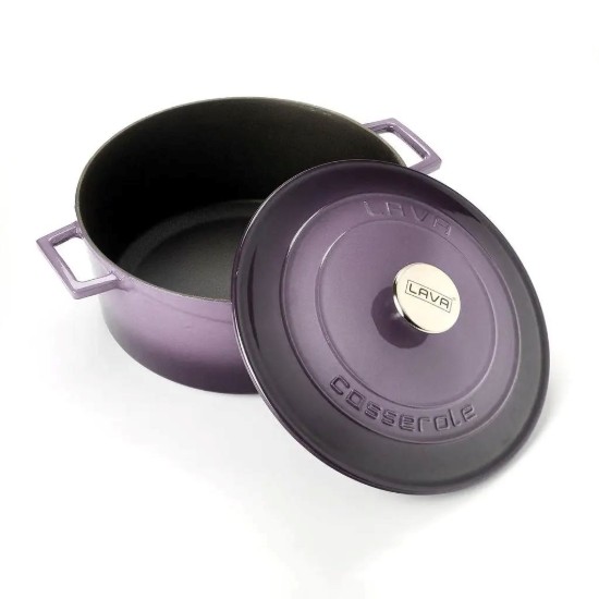 Cratita fonta, 28cm/6,7L, "Folk", Mov - LAVA