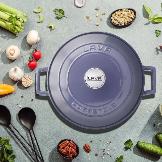 Cratita fonta, 28cm/6,7L, "Folk", Mov - LAVA