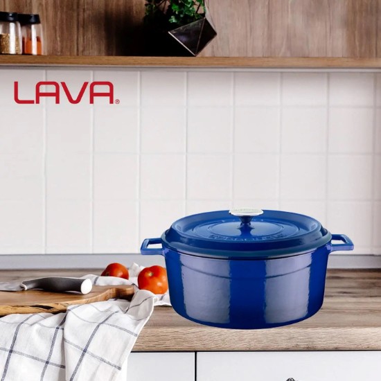 Cratita fonta, 28cm/6,7L, "Trendy", Albastru - LAVA
