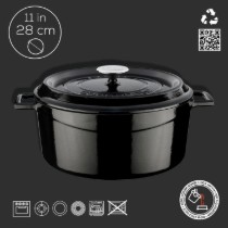 Cratita fonta, 28cm/6,7L, "Trendy", Negru - LAVA