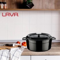 Cratita fonta, 28cm/6,7L, "Trendy", Negru - LAVA
