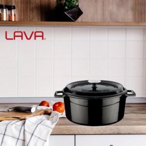 Cratita fonta, 28cm/6,7L, "Trendy", Negru - LAVA