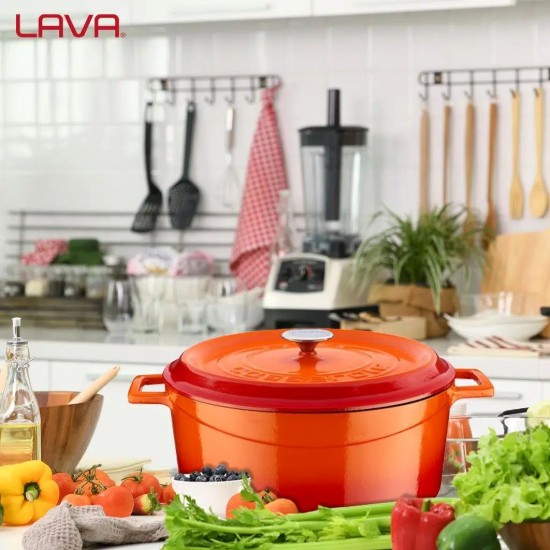 Cratita fonta, 32 cm/9,86L, "Trendy", Portocaliu - LAVA