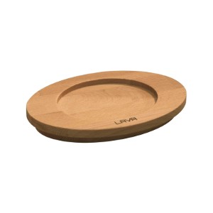 Suport oval, pentru mini-cratita ovala, lemn, 23 x 13 cm - LAVA