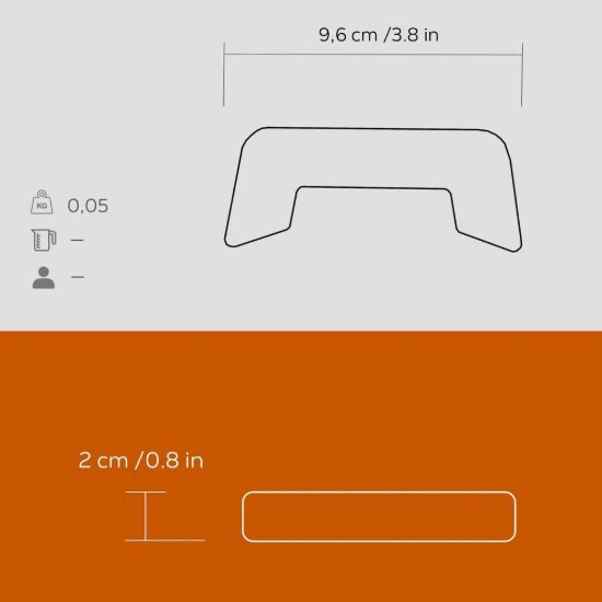 Set 2 manere, silicon, Portocaliu - LAVA