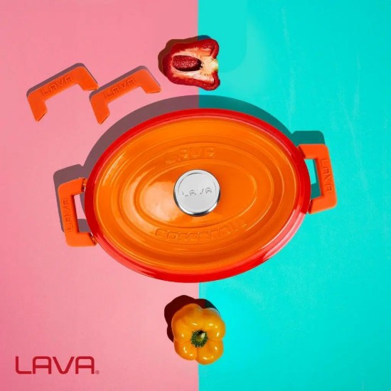 Set 2 manere, silicon, Portocaliu - LAVA