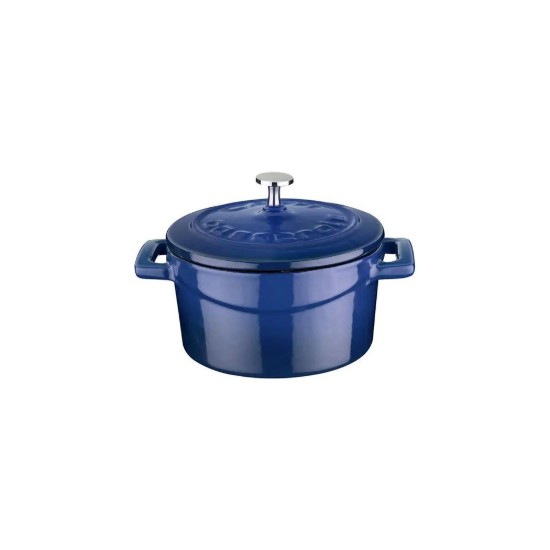 Mini-cratita fonta, 10cm/0,35L, "Folk", Albastru - LAVA