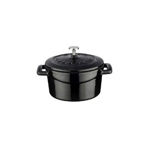 Mini-cratita fonta, 10cm/0,35L, "Folk", Negru - LAVA