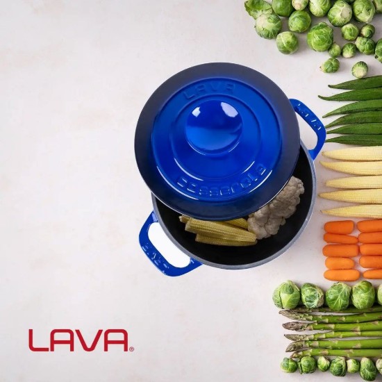 Cratita fonta, 23cm/4,9L, "Experience", Albastru- LAVA