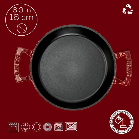 Tava fonta, 16 cm, Rosu - LAVA