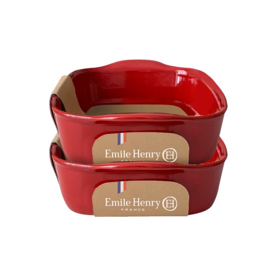 Set 2 tavi ceramice, 36,5x23,5cm/30x19cm, Burgundy - Emile Henry