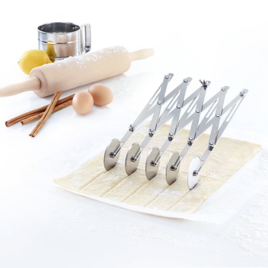 Rola extensibila taiat aluat, 5 rotite, inox - Westmark