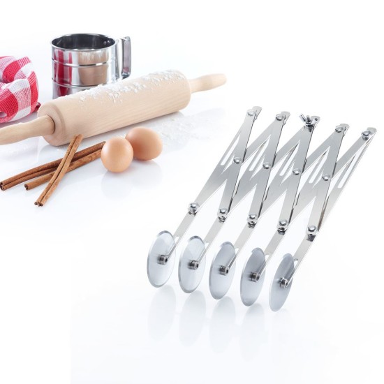 Rola extensibila taiat aluat, 5 rotite, inox - Westmark