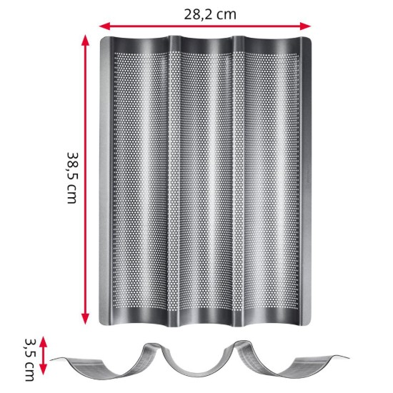 Tava baghete, otel, 38,5 x 28,2 cm - Westmark