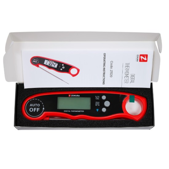 Termometru digital cu citire instanta, Rosu - Zokura