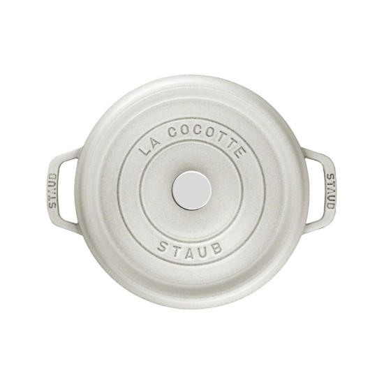 Oala adanca Cocotte fonta, 24cm/4,7L, White Truffle - Staub