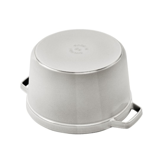 Oala adanca Cocotte fonta, 24cm/4,7L, White Truffle - Staub