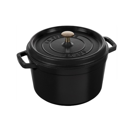 Oala adanca Cocotte, fonta, 24cm/4,7L, Black - Staub