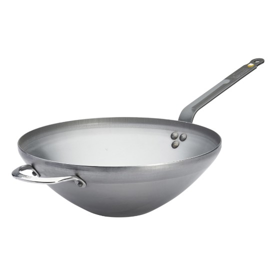 Tigaie wok, otel, 32cm, "Mineral B" - de Buyer