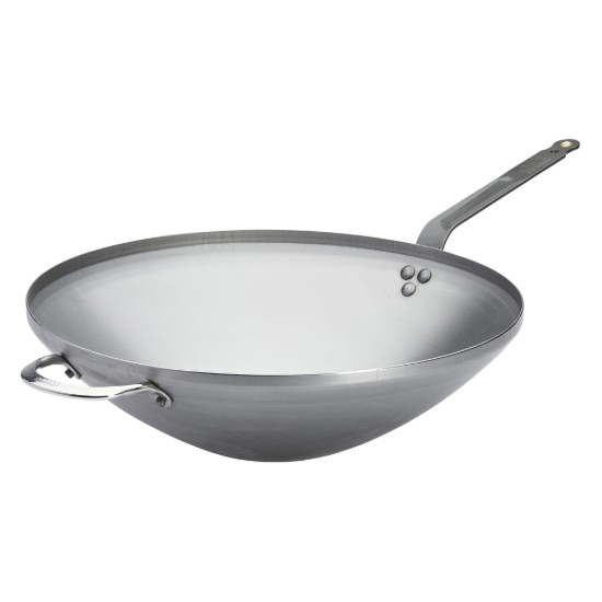 Tigaie wok, otel, 40cm, "Mineral B" - de Buyer