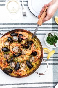 Tigaie paella, otel, 32cm, "Mineral B" - de Buyer