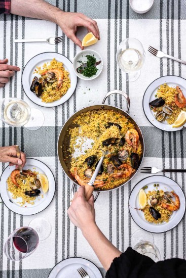 Tigaie paella, otel, 32cm, "Mineral B" - de Buyer