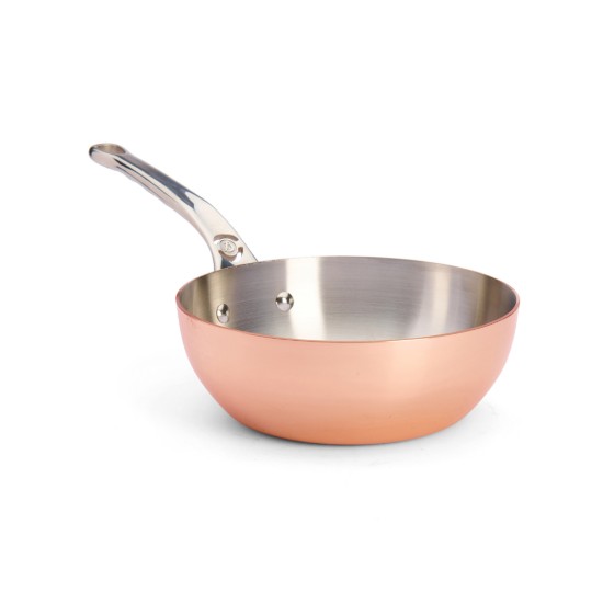 Tigaie conica saute, cupru-inox, 20 cm/1,7 l, "Inocuivre" - de Buyer