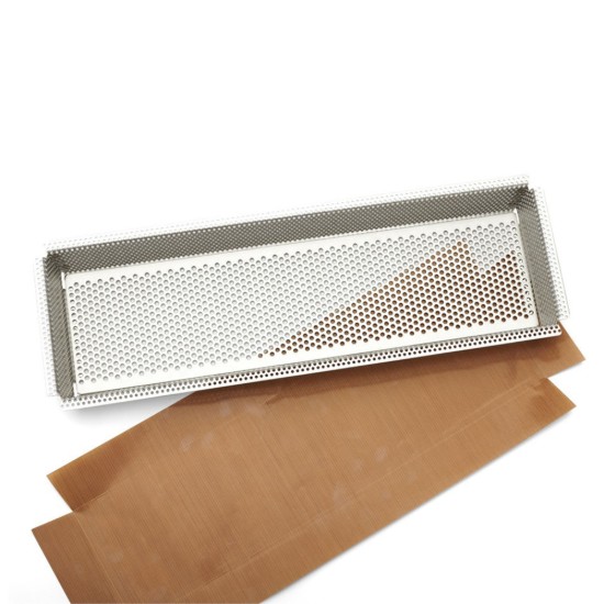 Tava perforata pentru tarte, inox, 35 x 10,5 cm - de Buyer