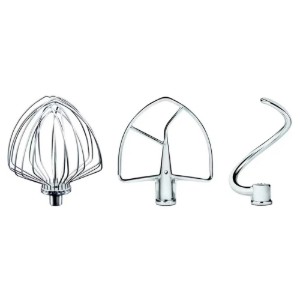 Set 3 accesorii pentru mixere cu sistem de ridicare, inox - KitchenAid