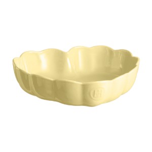 Tava inima, ceramica, 26,5x24,5cm/1,8L, "Madeleine", Vanilla - Emile Henry
