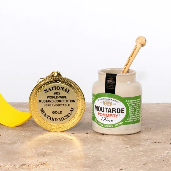 Muștar Pommery® cu ierburi fine, 100 g ℮ - Moutarde de Meaux® Pommery®