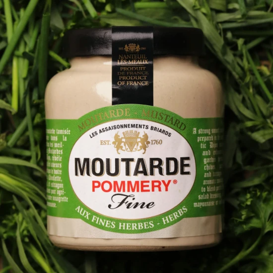 Muștar Pommery® cu ierburi fine, 100 g ℮ - Moutarde de Meaux® Pommery®