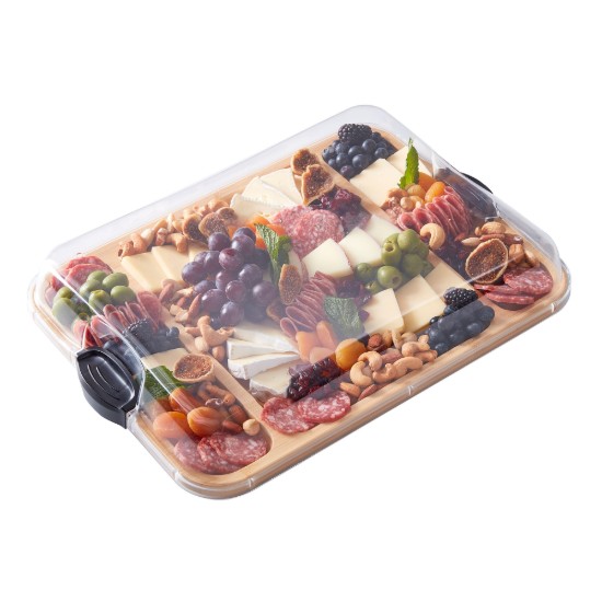 Platou servire, cu capac, bambus, 30,5x40,5cm - Farberware