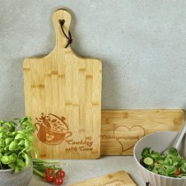 Platou servire, bambus, 55 x 25 x 1,5 cm, "Cooking with love" - Kesper