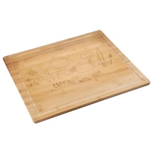 Tocator cu picioruse, bambus, 56 x 50 x 3,1 cm, "Cooking with love" - Kesper