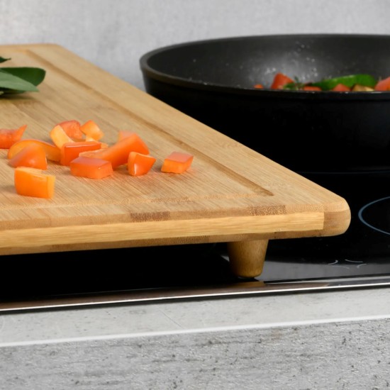 Tocator cu picioruse, bambus, 56 x 50 x 3,1 cm, "Cooking with love" - Kesper