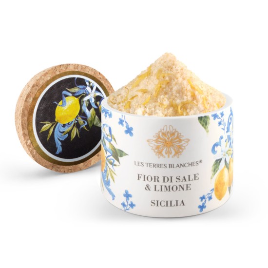 Sare Fior di sale & Limone Sicilia, 50g ℮ - Les Terres Blanches